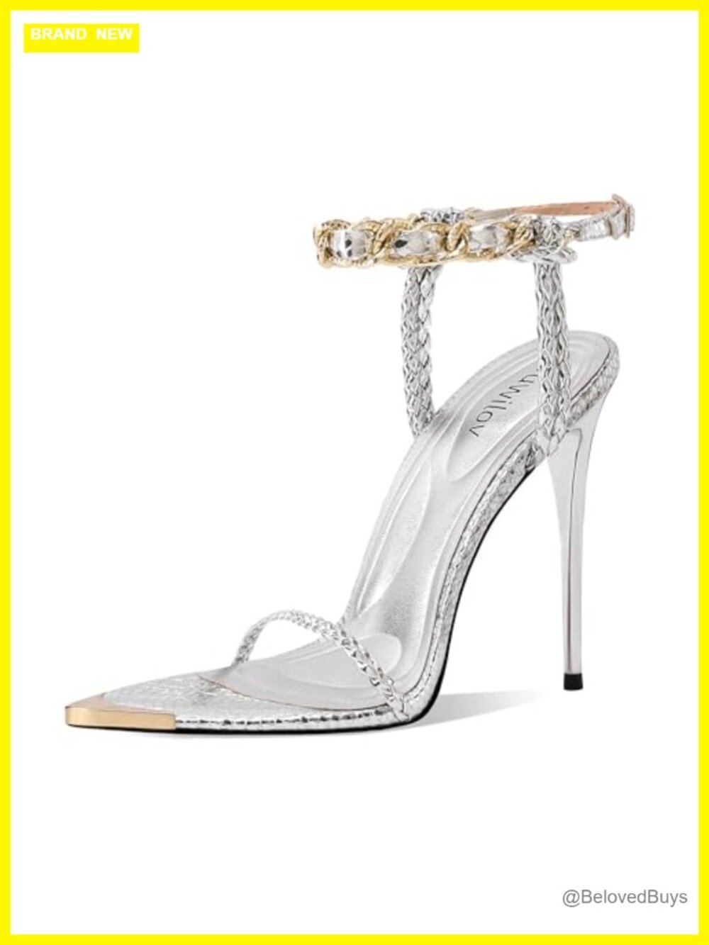 Women's Strappy Open Toe Stiletto High Heels Lace Up Party Sandals